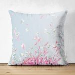 - Suet-K-8927-Gorsel1 - Realhomes  Çift Taraflı Pastel Zeminli Rengarenk Ortanca Çiçek Dijital Baskılı Modern Süet Yastık Kırlent Kılıfı Realhomes