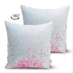 - Suet-K-8927-Gorsel2 - Realhomes  Çift Taraflı Pastel Zeminli Rengarenk Ortanca Çiçek Dijital Baskılı Modern Süet Yastık Kırlent Kılıfı Realhomes