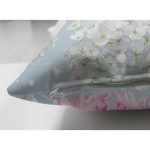 Çift Taraflı Pastel Zeminli Rengarenk Ortanca Çiçek Dijital Baskılı Modern Süet Yastık Kırlent Kılıfı Realhomes