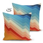 Realhomes Çift Taraflı Özel Tasarım Dijital Baskılı Modern Süet Yastık Kırlent Kılıfı Realhomes