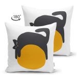 Realhomes Çift Taraflı Özel Tasarım Dijital Baskılı Modern Süet Yastık Kırlent Kılıfı Realhomes