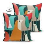 Realhomes Çift Taraflı Özel Tasarım Dijital Baskılı Modern Süet Yastık Kırlent Kılıfı Realhomes