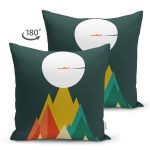 Realhomes Çift Taraflı Özel Tasarım Dijital Baskılı Modern Süet Yastık Kırlent Kılıfı Realhomes