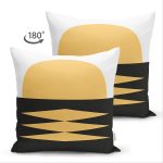 Realhomes Çift Taraflı Özel Tasarım Dijital Baskılı Modern Süet Yastık Kırlent Kılıfı Realhomes