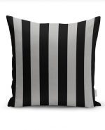 - 20210108_143009 - Realhomes Gri Siyah Çizgili Dijital Baskılı Dekoratif Kırlent Kılıfı Realhomes