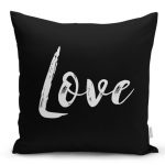 Siyah Zeminde Yesterday Now Tomorrow Yazılı Kırlent Kılıfı Realhomes