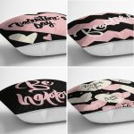 4'lü Sevgililer Günü Konseptli Özel Tasarım Modern Kombin Yastık Kırlent Kılıf Seti Realhomes