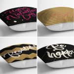 - Rh-K4luset657-Gorsel2 - Realhomes  4'lü Sevgililer Günü Konseptli Özel Tasarım Modern Kombin Yastık Kırlent Kılıf Seti Realhomes