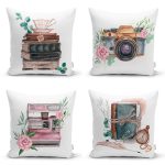 - Rh-K4luset669-Gorsel1 - Realhomes  4'lü Sevgililer Günü Konseptli Özel Tasarım Modern Kombin Yastık Kırlent Kılıf Seti Realhomes