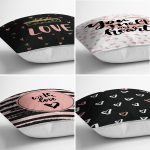- Rh-K4luset673-Gorsel2 - Realhomes  4'lü Sevgililer Günü Konseptli Özel Tasarım Modern Kombin Yastık Kırlent Kılıf Seti Realhomes