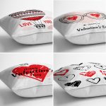 - Rh-K4luset680-Gorsel2 - Realhomes 4'lü Sevgililer Günü Konseptli Özel Tasarım Modern Kombin Yastık Kırlent Kılıf Seti Realhomes