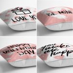 - Rh-K4luset683-Gorsel2 - Realhomes  4'lü Sevgililer Günü Konseptli Özel Tasarım Modern Kombin Yastık Kırlent Kılıf Seti Realhomes