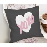 Sevgililer Günü Temalı Özel Tasarım Dijital Baskılı Modern Yastık Kırlent Kılıfı Realhomes