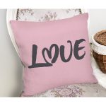 Sevgililer Günü Temalı Özel Tasarım Dijital Baskılı Modern Yastık Kırlent Kılıfı Realhomes