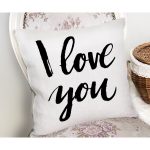 Sevgililer Günü Temalı Özel Tasarım Dijital Baskılı Modern Yastık Kırlent Kılıfı Realhomes