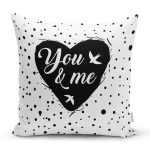 Sevgililer Günü Temalı Özel Tasarım Dijital Baskılı Modern Yastık Kırlent Kılıfı Realhomes