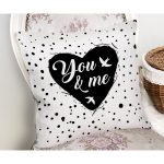 Sevgililer Günü Temalı Özel Tasarım Dijital Baskılı Modern Yastık Kırlent Kılıfı Realhomes