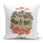 Sevgililer Günü Temalı Özel Tasarım Dijital Baskılı Modern Yastık Kırlent Kılıfı Realhomes