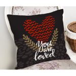 Sevgililer Günü Temalı Özel Tasarım Dijital Baskılı Modern Yastık Kırlent Kılıfı Realhomes