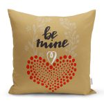 Sevgililer Günü Temalı Özel Tasarım Dijital Baskılı Modern Yastık Kırlent Kılıfı Realhomes