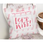 Sevgililer Günü Temalı Özel Tasarım Dijital Baskılı Modern Yastık Kırlent Kılıfı Realhomes