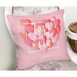 Sevgililer Günü Temalı Özel Tasarım Dijital Baskılı Modern Yastık Kırlent Kılıfı Realhomes