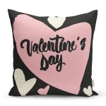 Sevgililer Günü Temalı Özel Tasarım Dijital Baskılı Modern Yastık Kırlent Kılıfı Realhomes