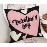Sevgililer Günü Temalı Özel Tasarım Dijital Baskılı Modern Yastık Kırlent Kılıfı Realhomes