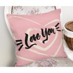 - Rh-K9043-Gorsel2 - Realhomes  Sevgililer Günü Temalı Özel Tasarım Dijital Baskılı Modern Yastık Kırlent Kılıfı Realhomes