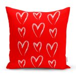 Sevgililer Günü Temalı Özel Tasarım Dijital Baskılı Modern Yastık Kırlent Kılıfı Realhomes