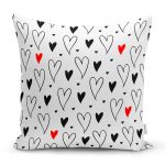 Sevgililer Günü Temalı Özel Tasarım Dijital Baskılı Modern Yastık Kırlent Kılıfı Realhomes