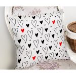 Sevgililer Günü Temalı Özel Tasarım Dijital Baskılı Modern Yastık Kırlent Kılıfı Realhomes