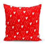 - Rh-K9051-Gorsel1 - Realhomes  Sevgililer Günü Temalı Özel Tasarım Dijital Baskılı Modern Yastık Kırlent Kılıfı Realhomes