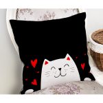 Sevgililer Günü Temalı Özel Tasarım Dijital Baskılı Modern Yastık Kırlent Kılıfı Realhomes