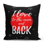 Sevgililer Günü Temalı Özel Tasarım Dijital Baskılı Modern Yastık Kırlent Kılıfı Realhomes