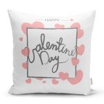 Sevgililer Günü Temalı Özel Tasarım Dijital Baskılı Modern Yastık Kırlent Kılıfı Realhomes