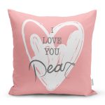 Sevgililer Günü Temalı Özel Tasarım Dijital Baskılı Modern Yastık Kırlent Kılıfı Realhomes