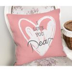 Sevgililer Günü Temalı Özel Tasarım Dijital Baskılı Modern Yastık Kırlent Kılıfı Realhomes