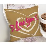 Sevgililer Günü Temalı Özel Tasarım Dijital Baskılı Modern Yastık Kırlent Kılıfı Realhomes