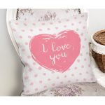 Sevgililer Günü Temalı Özel Tasarım Dijital Baskılı Modern Yastık Kırlent Kılıfı Realhomes