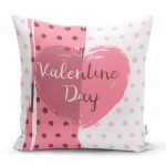Sevgililer Günü Temalı Özel Tasarım Dijital Baskılı Modern Yastık Kırlent Kılıfı Realhomes
