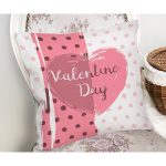 Sevgililer Günü Temalı Özel Tasarım Dijital Baskılı Modern Yastık Kırlent Kılıfı Realhomes