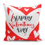 - Rh-K9072-Gorsel1 - Realhomes  Sevgililer Günü Temalı Özel Tasarım Dijital Baskılı Modern Yastık Kırlent Kılıfı Realhomes