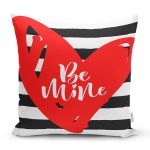 Sevgililer Günü Temalı Özel Tasarım Dijital Baskılı Modern Yastık Kırlent Kılıfı Realhomes
