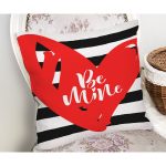 Sevgililer Günü Temalı Özel Tasarım Dijital Baskılı Modern Yastık Kırlent Kılıfı Realhomes