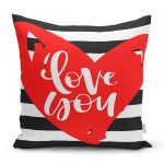- Rh-K9082-Gorsel1 - Realhomes Sevgililer Günü Temalı Özel Tasarım Dijital Baskılı Modern Yastık Kırlent Kılıfı Realhomes