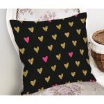 Sevgililer Günü Temalı Özel Tasarım Dijital Baskılı Modern Yastık Kırlent Kılıfı Realhomes