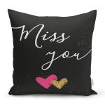 Sevgililer Günü Temalı Özel Tasarım Dijital Baskılı Modern Yastık Kırlent Kılıfı Realhomes