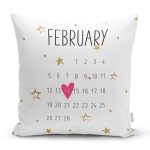 Sevgililer Günü Temalı Özel Tasarım Dijital Baskılı Modern Yastık Kırlent Kılıfı Realhomes