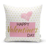 Sevgililer Günü Temalı Özel Tasarım Dijital Baskılı Modern Yastık Kırlent Kılıfı Realhomes